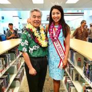 Miss Chinatown Hawaii 2018 Penelope Ng Pack had the honor to perform the National Anthem at the Nānākuli Public Library grand opening today, where Governor Ige presented her with the official proclamation of Hawai’i Library Week. This was instrumental in Penelope’s platform Page by Page: Helping Kids Read to Succeed through early childhood literacy. Way to go, Penny! We are so proud of you!